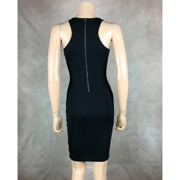 Material Girl Black Floral Striped Bodycon Dress NWT XS - Picture 4 of 10